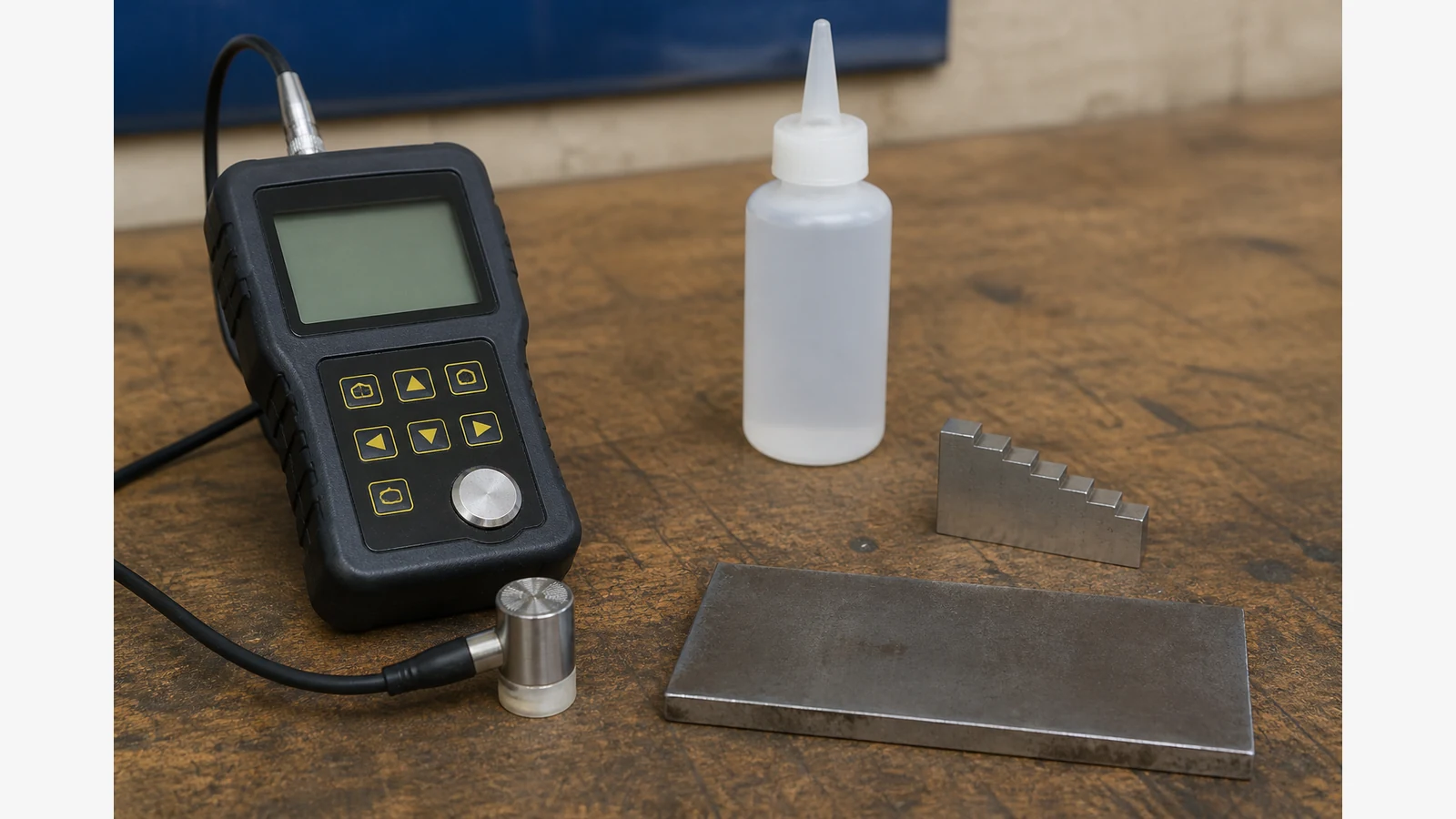 Beginner NDT Thickness Gauge with Calibration Block UK | Digitalult